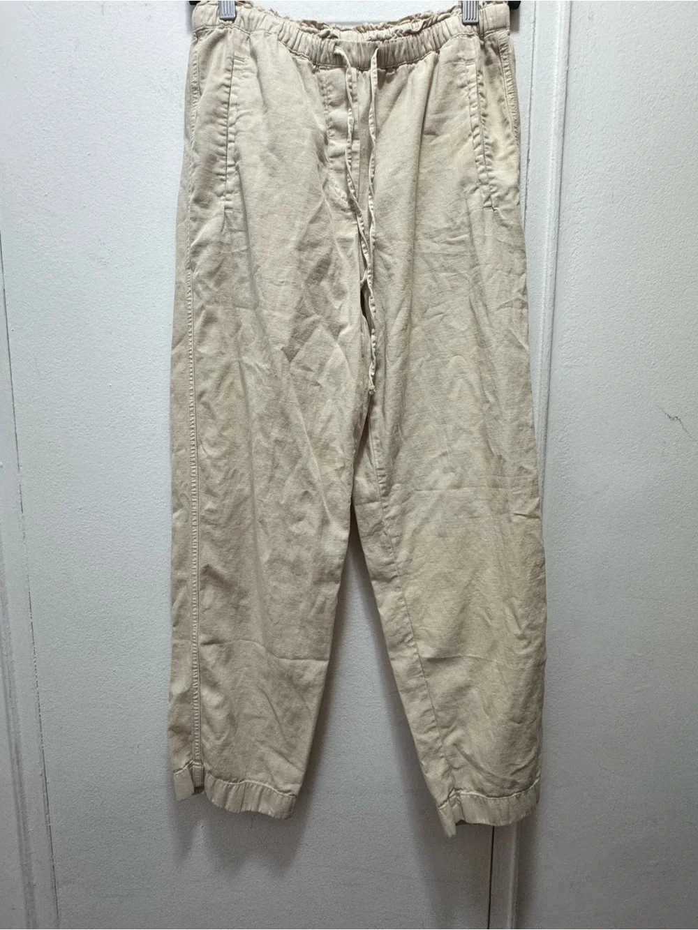Women’s Marc O’Polo Lightweight Drawstring Linen Joggers in Beige